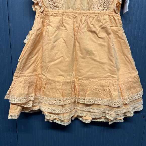 Aritzia Sunday Best Harriet Ruffled Peach Apricot Orange Mini Dress Size 6 NWT - Picture 11 of 11